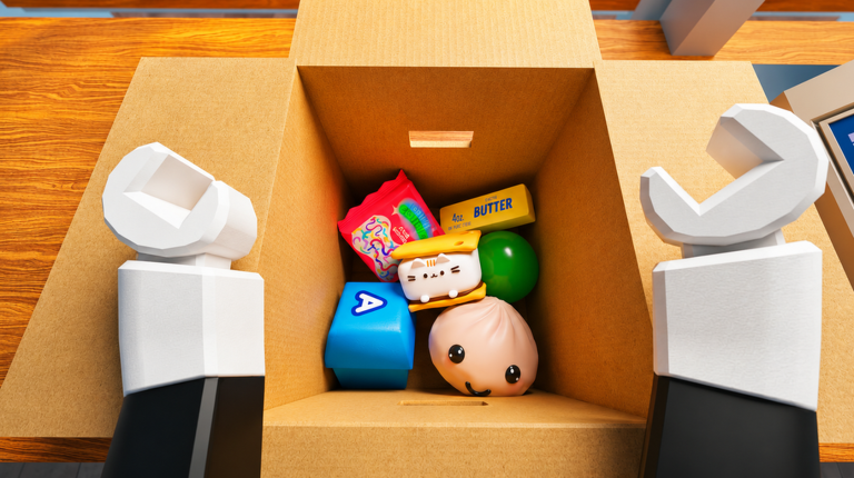 Official Pack an Order artwork showing a packed box